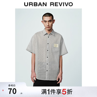 UR UR 秋季新款男士短袖开襟衬衫 UUV250005