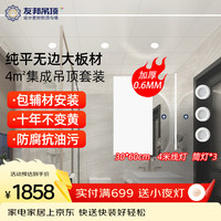友邦 GC0845 集成吊顶 300x600纯平无边加厚铝扣板材 4平线灯+筒灯