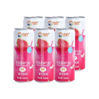 九日 越南进口 果肉果汁气泡芭乐味饮料320ml*6罐