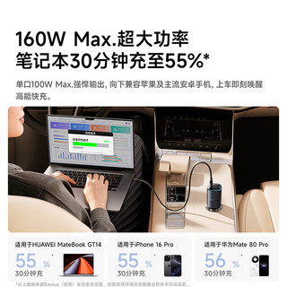 倍思 160W四口超级快充 车载充电器