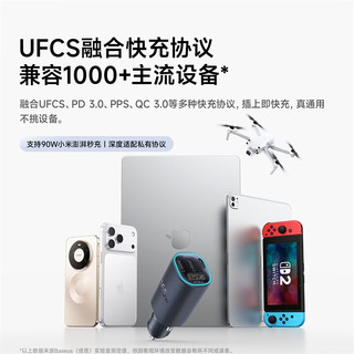 倍思 160W四口超级快充 车载充电器