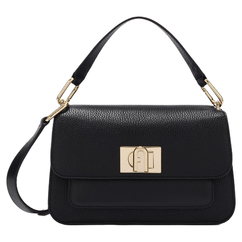 FURLA/芙拉 ELLA牛皮小号女士手提包 黑色
