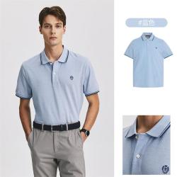 SCOFIELD 男士商务休闲翻领纯色短袖T恤宽松POLO衫夏季