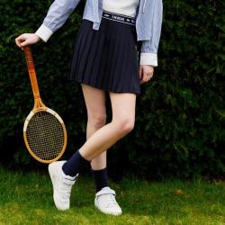 TEENIE WEENIE 小熊女装 半身裙 高腰松紧百褶短裙