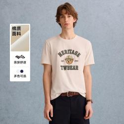 TEENIE WEENIE 小熊男装T恤简约休闲时尚活力运动印花圆领短袖男式T恤