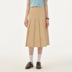TEENIE WEENIE 半身裙女2024款夏季学院风中长款半身裙百褶裙子