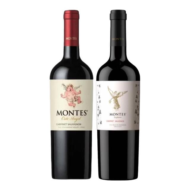 蒙特斯 小天使+探索者赤霞珠 红葡萄酒750ml 共2瓶
