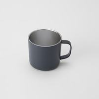 MUJI/無印良品 不锈钢双层马克杯 炭灰色 410ml