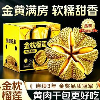 鲁禧 海岸 泰国金枕榴莲 净重8-10斤