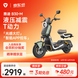 雅迪 B30-M 电动轻便摩托车 时尚学生通勤代步小型智能电动车 颜色到店自选