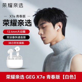 荣耀 GEG X7e青春版无线蓝牙耳机政府补贴半入耳通话降噪官方正品