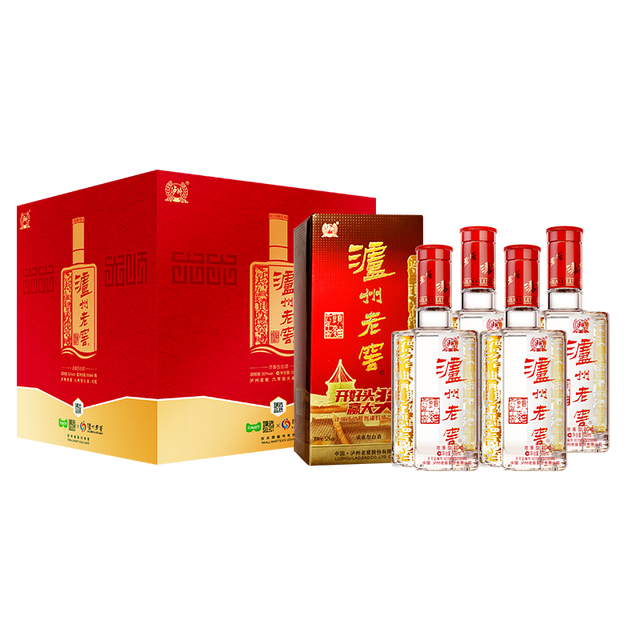 猫猫币190.01元、今日必买：泸州老窖 六年窖头曲 52度 浓香白酒 500ml*4瓶 含礼袋