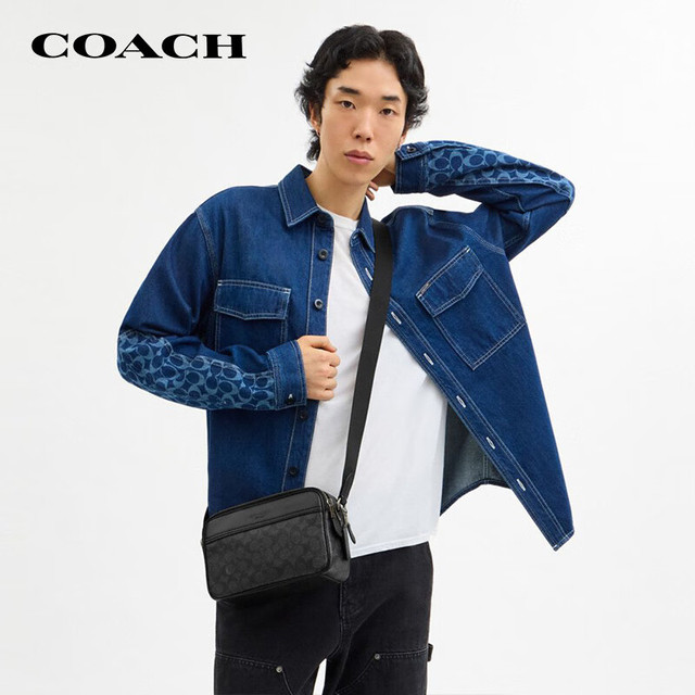 COACH 男士单肩斜挎相机包 GRAHAM小号 CV921