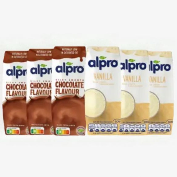 alpro 达能豆奶250ml*6盒 （3香草+3巧克力）