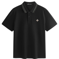 PEACEBIRD/太平鸟 凉感抗菌翻领POLO衫 2XL 黑色