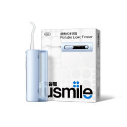 usmile C20 便携式 冲牙器 镜湖蓝/雪山白（赠 Usmile牙线棒50支）