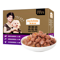 麦富迪 肉粒包狗狗罐头95g12包 牛肉鸡肉幼犬成犬拌饭湿粮妙鲜宠物狗零食 混合口味95g*12包