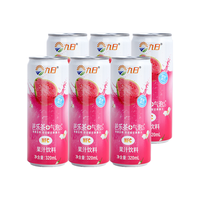 九日 越南果肉果汁气泡芭乐味饮料 320ml*6罐