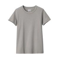 無印良品  無印良品 MUJI 女士圆领短袖T恤 BBA03A0S 浅灰棕色 M