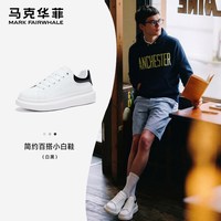 MARK FAIRWHALE/马克华菲 小白鞋男 41码 白色 黑色 男士休闲鞋