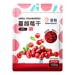 百钻 蔓越莓干100g 做牛轧糖雪花酥曲奇饼干烘焙