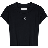 卡尔文·克莱恩 Calvin Klein CK Jeans 女士罗纹弹力刺绣短袖T恤