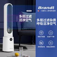 Brandt F1无叶电风扇家用立式空气净化循环扇超静音轻音卧室落地塔扇