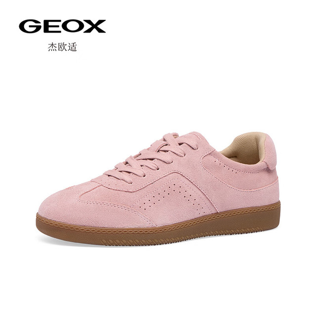 GEOX 秋冬拼色舒适透气休闲运动鞋百搭鞋潮 桃粉色 单层 36