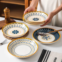 CERAMICS 北欧系列陶瓷菜盘 8英寸×4个 圆盘