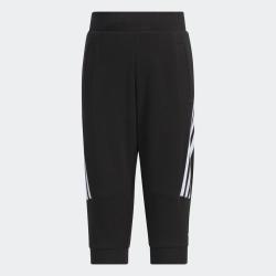 adidas 男中童经典条纹透气系绳七分裤