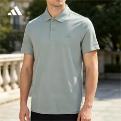 adidas 短袖T恤男装26夏季新款运动休闲POLO衫透气跑步训练上衣