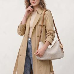 MICHAEL KORS 春秋季时尚百搭中长款纯色可拆卸连帽风衣外套