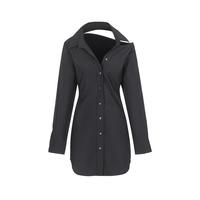 alexanderwang ALEXANDER WANG 女士极简纯色轻薄亲肤露腰连衣裙