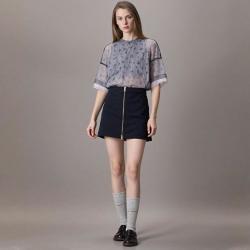 ZARA 时尚简约百搭质感廓形高腰拉链A字半身短裙