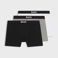 HUGO BOSS 男士Boxer 弹力棉质平角短裤三条装