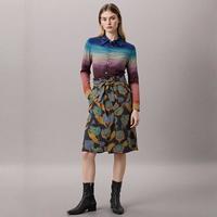 MARNI 女士休闲时尚垂感晕染长袖衬衫
