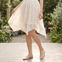ZARA 温柔甜美 女式淑女风浪漫假日休闲百搭蕾丝网纱半截裙
