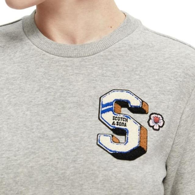 Scotch & Soda SCOTCH&SODA 经典字母印花连肩式圆领套头卫衣