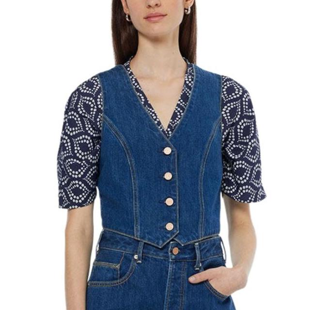 Scotch & Soda SCOTCH&SODA 时尚百搭简约舒适V领牛仔马甲