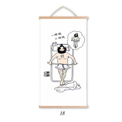 仕女图唐伯虎仿古真迹挂画卷轴搞笑恶搞兄弟朋友生日礼物装饰画 张飞 18 30-60cm【实木挂画+配送挂钩