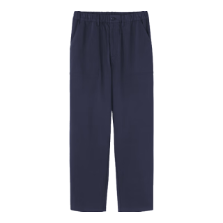 無印良品 MUJI 男式横竖弹力人字纹工装裤 深藏青色 M