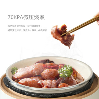 Luby/洛贝 Y40-80WY 白色 4L双胆+蒸笼 电压力锅