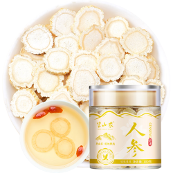 半山农 长白山人参片10-12mm大片 白参片生晒参茶 滋补品送长辈高档礼品