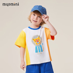 MQDMINI 圆领短袖T恤 橙 黄 90cm