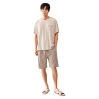 安之伴 男士短袖短裤家居服套装 玛瑙灰 XL