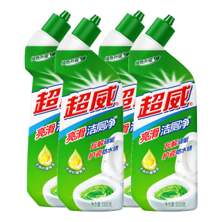 超威 洁厕灵500g*4瓶 马桶清洁剂 亮滑洁厕液 厕所清洁厕宝 香氛洁厕剂