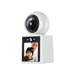 鸣胜 家用室内智能摄像头 2K高清+360°全景云台+双向语音+夜视 5G WiFi监控器
