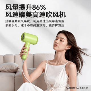名创优品 电吹风机 蓝光离子护发 便携式 1200W