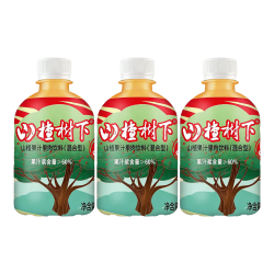 山楂树下 山楂汁果肉果汁饮料饮品350ml*3瓶
