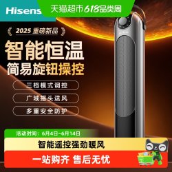 海信 取暖器家用立式暖风机摇头卧室定时取暖器客厅烤火炉AI智能